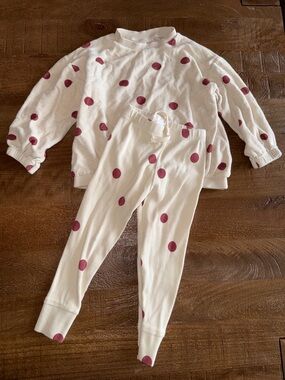 Zara Cream and Pink Polka Dot Kids Set